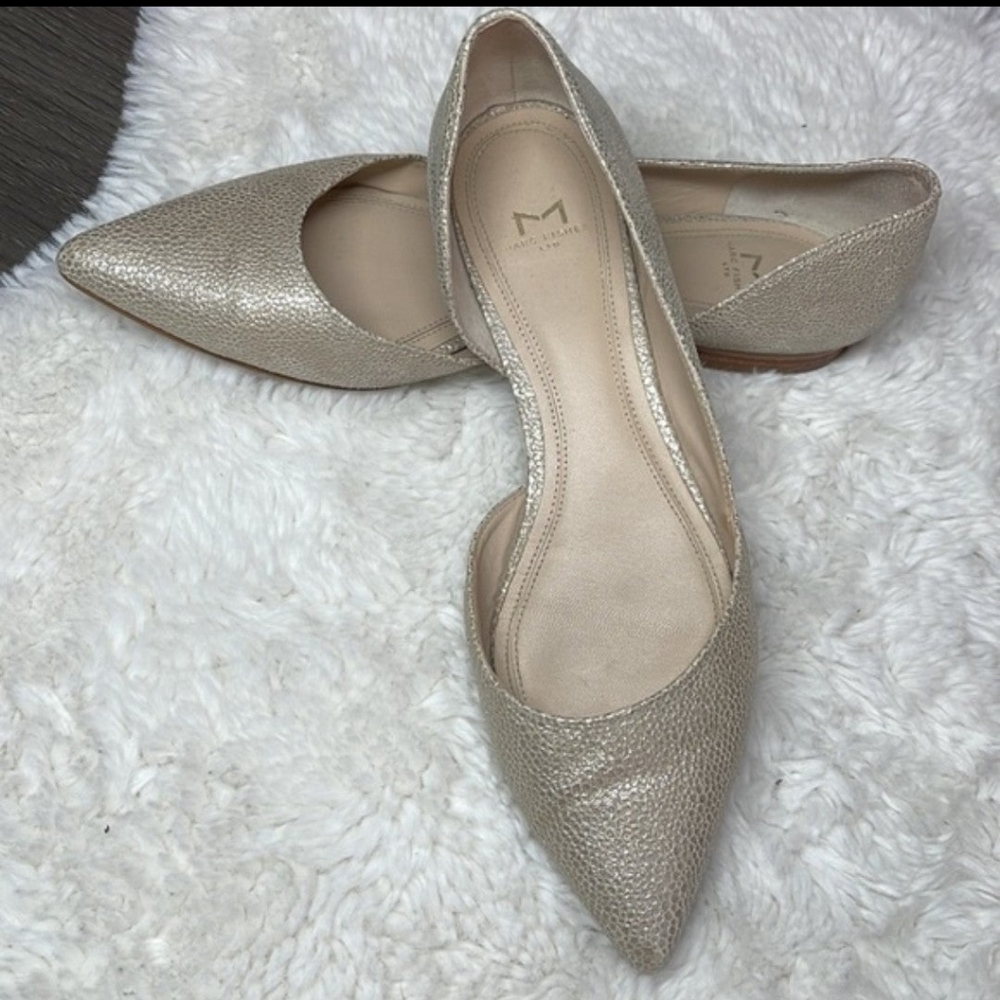 Marc Fisher 'Sunny' Half d'Orsay Flat gold 8.5